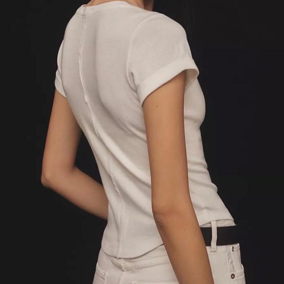 Pilcro Ribbed Henley Tee Any way you button it, the Andie is essential. Crafted - Picture 10 of 13